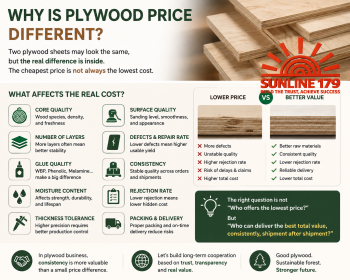 Why is one plywood offer Cheap, while another is more expensive?